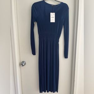 Small Zara Blue Long Sleeve Dress